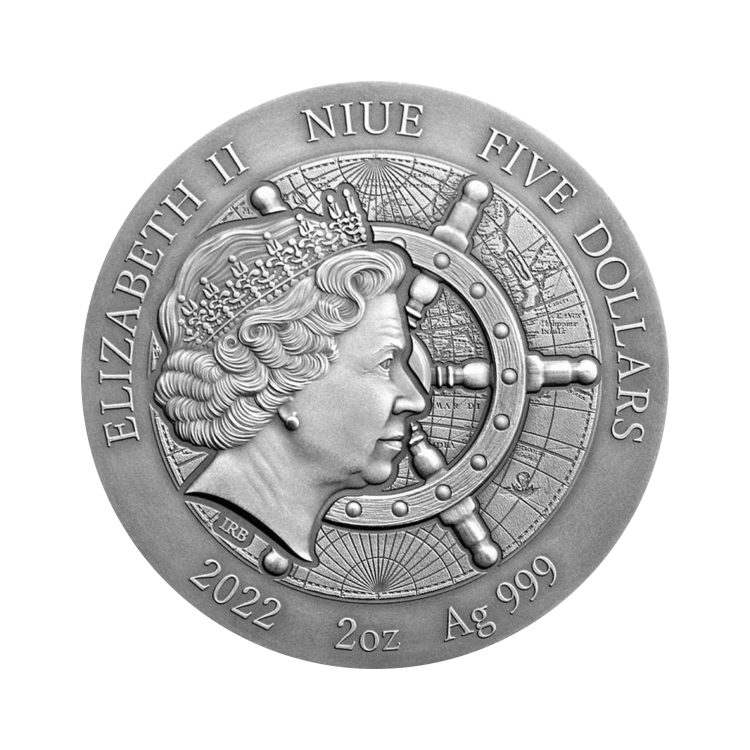 2 troy ounce silver coin San Jose antique finish 2022 back